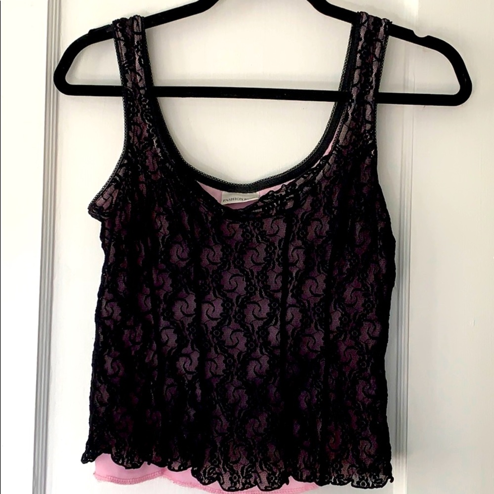 Black lace Fashion Bug top